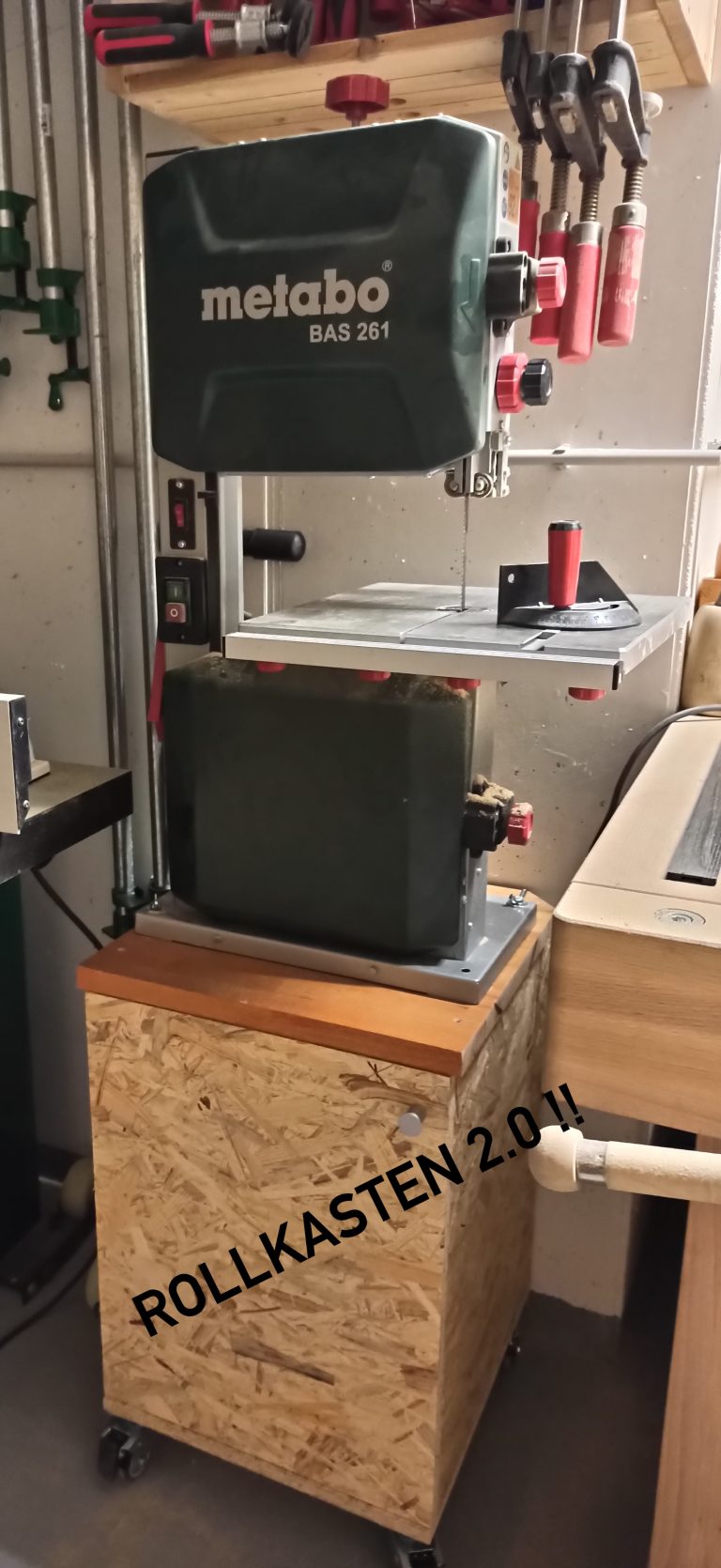 Rollkasten rollwagen werkstatt bandsaege mobil