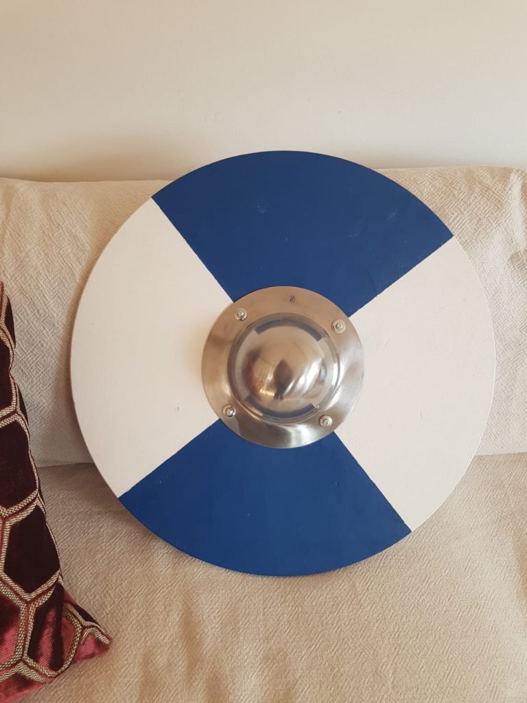 Wikingerschild mit Schildbuckel aus Stahl