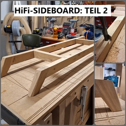 HiFi Sideboard, Eiche Vollholz Kommode